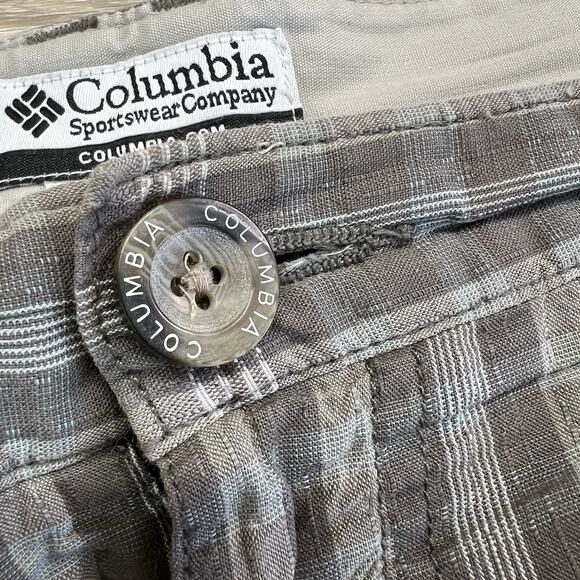 VTG Columbia Men’s Shorts Brown Plaid Chino Size 34 - JN321 - Picture 3 of 7